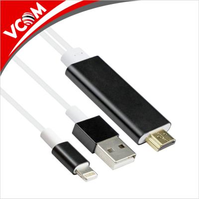 China COMPUTER VCOM 8 Pin USB To HDMI Converter For Phone X 7 8 Plus For Pad To HDMI 1080P HDTV Adapter AV USB Cable 2m for sale