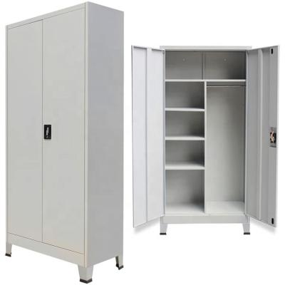 China Modern Office Storage Cabinet 2 Doors Filing Storage With Adjustable Legs Shelves for sale