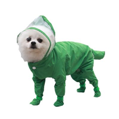 China Cats and Dogs Viable Quadruped One-Piece Waterproof Pet Rain Boots and Rain Boots Go Out Pet Raincoat for sale