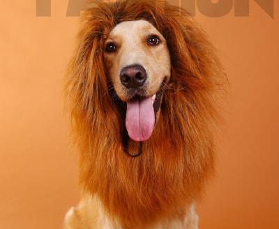 China Wholesale Customized Viable Lion Mane Wig For Dogs Costume For Small Large Dogs Festival Party Fancy Hair Dog Clothes Accessories for sale