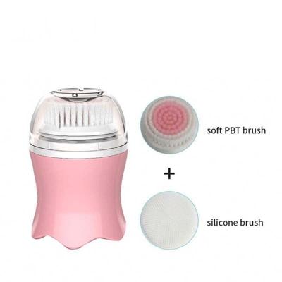 China 2022 New Acne Treatment Real Face Beauty Sonic Silicone Facial Cleansing Electric Waterproof Expert Face Brush for sale