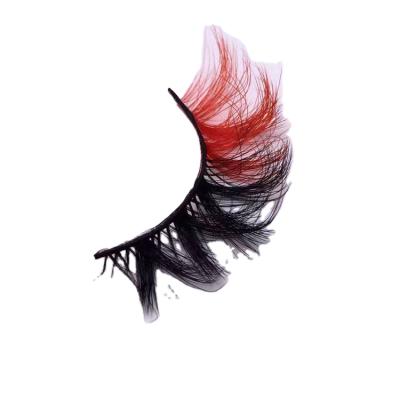 China Natural Colored Highlights Endurable Natural Eyelashes Stunning Dramatic/Handmade Quality High False for sale