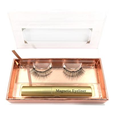 China CharmeBeauty Qingdao Factory Brown Natural Soft Magnetic Eyelashes Eyelashes Custom Logo E02 for sale