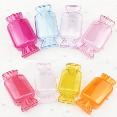 China Private Label Charm Beauty Waterproof Cute Colorful Plastic Wick Candy Packaging Boxes for sale