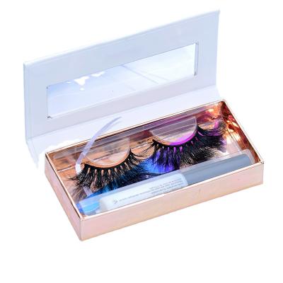 China Mink Strip Natural Soft Eyelash Extension Book Package Wholesale Box With Tweezers Glue Curler 109E for sale