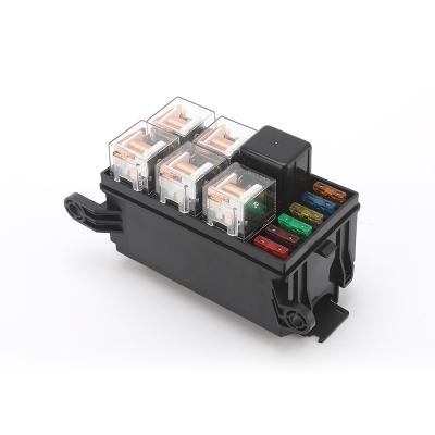 China Six Way/6 Circuit Automotive Fuse Box For Auto Electrical System, Car Fuse Holder For Car Electrical System Controls 155mm*82mm for sale