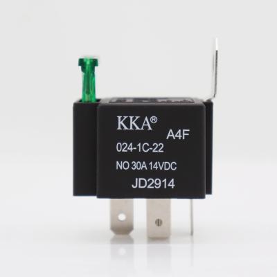 China AgSnO2 KKA-A4F 30A automotive fuse relay 24V 5 pin, with metal bracket, JD2914 car relay for sale