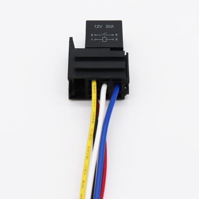 China AgSO2 KKA-M3 30A Mini Automotive Relay 24V 5pin with 14+16AWG wires, car relay with bracket for sale