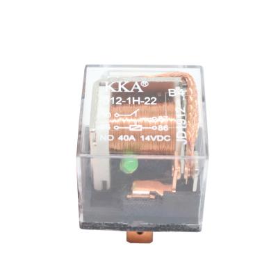 China AgSnO2 KKA-B4 12V waterproof 4pin 80A l transparent automotive relay with LED light, JD1912 car relay for sale