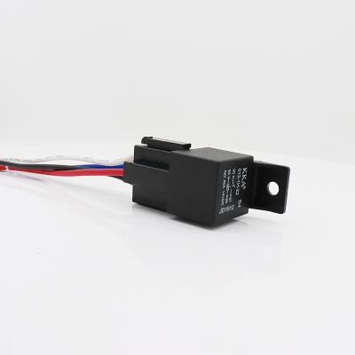 China AgSnO2 KKA-B4 40A 12V 4pin universal automotive relay and harness kit, with bracket, JD1912 car relay for sale