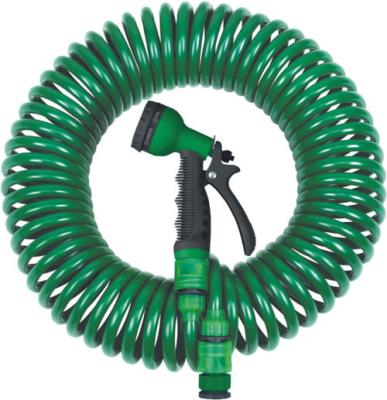 China Adjustable EVA Coil Hose Garden Hose With Spout Set for sale