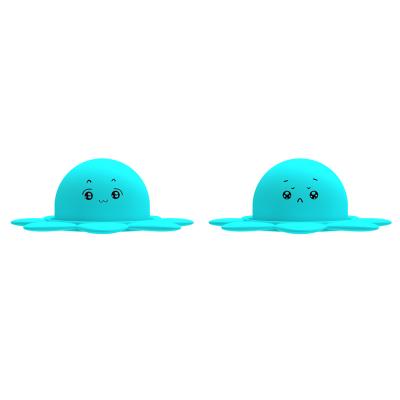 China Safety octopus plays happy and angry double-sided expression to decompress little sensory toy octopus for adults/kids toys, push bubbles for sale