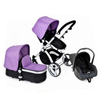 China High Quality Multifunctional Polyester Baby Stroller Pram 3 In 1 Baby Stroller With Car Seat Carry Cradle for sale