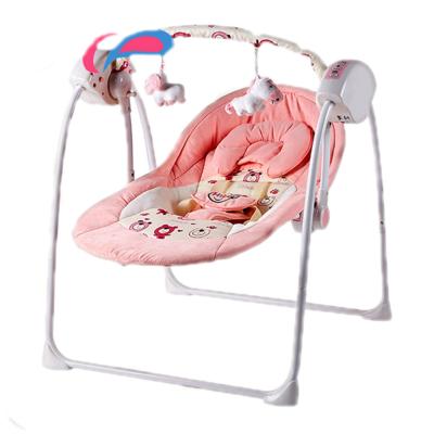 China USB Music Baby Electric Swing Rocker Chair Rocking Metal Baby Cradle Baby Bouncer for sale