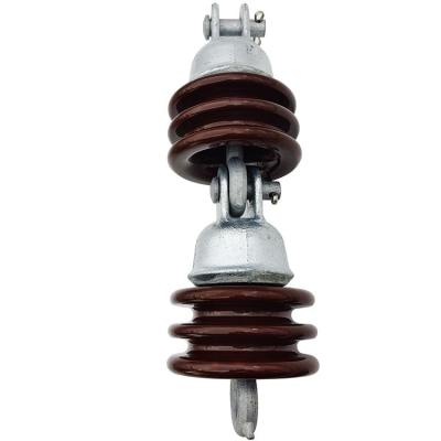 China ANSI High Voltage Electric High Voltage Electrical Porcelain Disc Suspension Type Ceramic Insulator For Transmission Lines for sale