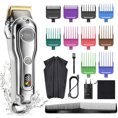 China Hotel Professional Rechargeable Electric Cordless Barber Zero Gap Clippers For Men Haircut for sale