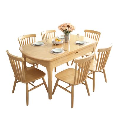 China Solid Wood Dining Table (Other) Adjustable Home Furniture Dining Room Furniture for sale