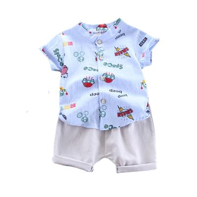 China High Quality Anti Shrink Kid Clothes Casual Cartoon Shirt And Pants Two Pieces Clothes for sale