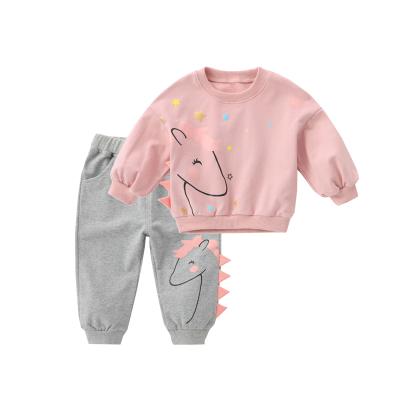 China Three Colors Children's Clothing Set Three Colors Girl's Casual Children's Clothing Set Two-Piece Suit For Summer Autumn Wear for sale