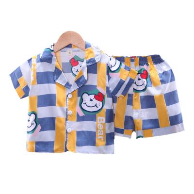 China Breathable Two Piece Kids Clothing Set Boys Girls Pajamas Cotton Fabrics Child Sleep Wear for sale