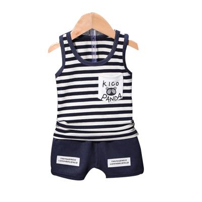 China Anti-Shrink Cute Hip-Hop Clothing Baby Sleeveless Vest And Pants 2pcs Clothes for sale