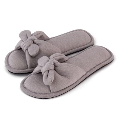 China Hot Selling Fashion Trend Fashion Bow Slipper Cute Cotton Slippers Cheap Anti-skid Women's Slippers for sale