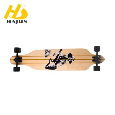 China Maple duck+aluminum truck+PU wheel promotion new 9 ply maple skate board wood street surfing longboard with discount for sale