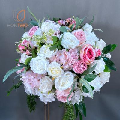 China 2022 New Arrival OEM Wedding Event Concert Centerpieces Wedding Table Peony Artificial Flower Balls Wedding Flower Centerpiece for sale