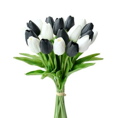 China 2022 New Arrival Suppliers PU Real Touch Flowers Fake Artificial Flowers Tulip Pu Real Touch Artificial Tulips for sale