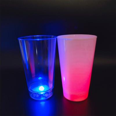 China Wholesale Luminous LED Bar Ice Cream Milky White Drink Cup Non-polarized Colorful Flash Magnify Glass Led Light Jar for sale