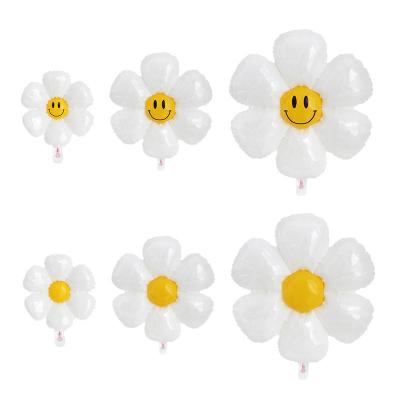 China Good Quality Eco-Friendly Cartoon Flower Series Smiling Six-petaled Daisy Balloons For Party Decor Ins Photo Props Party Supplies for sale