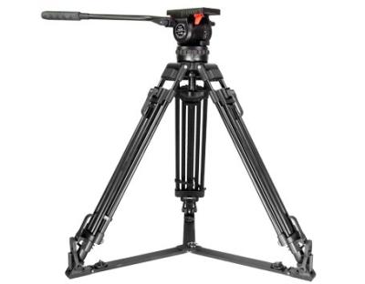 China Professional Video Shooting Carbon Fiber Tripod 75mm Bowl Diameter with Single Handle for sale