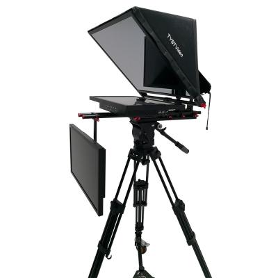 China 24 inch Dual Screen TV Broadcast Studio Equipment with Wireless Remoter and Built-in Prompter for sale