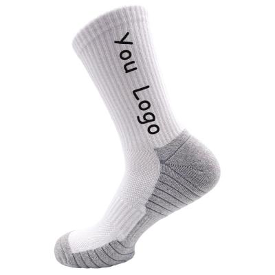 China Abarana Cotton Breathable Custom White Black Sports Sock Athletic Sock Non Slip Mens Socks With Logo for sale