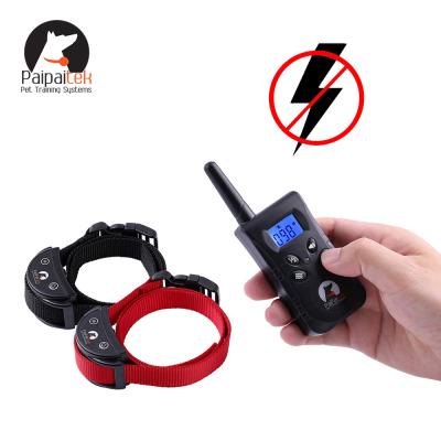 China Amazon Viable 2020 Top Selling PaiPaitek Remote Control No Shock Dog Pet Training Collar for sale