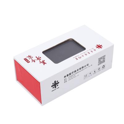 China Recyclable Customized Cosmetic Box Printing Color Box With Sponge Support Inner Window White Card Box for sale