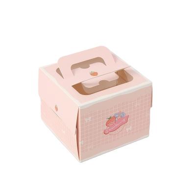 China Recyclable Custom Portable White Cupcake Paperboard Muffin Paperboard Cake Pastry Packaging Paperboard for sale