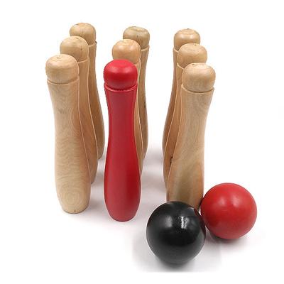 China Indoor Play & Indoor and outdoor wooden bowling/skittle ball lawn outdoor game set for families and children for sale