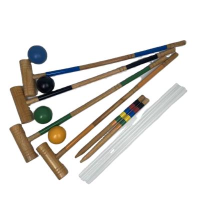 China Indoor Game / Hot Outdoor Game - 4-Players Wooden Croquet Set Lawn Ball Games Garden Game for sale