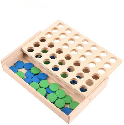 China Pywood Ganden Mini Wooden Game 4 In A Row Connect Game For Kids for sale