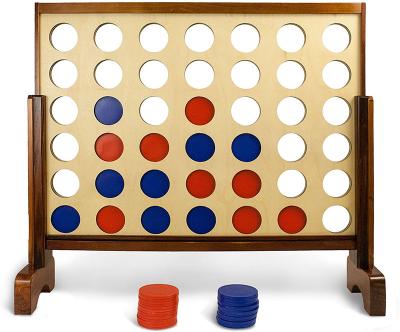 China Classic Outdoor Game Indoor Wooden Game/Yard Game Giant 4 In A Row Set Connect 4 Game With Carry Case for sale