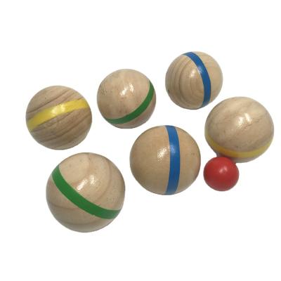 China Indoor Game / Cheapest Wooden Bocce Ball Outdoor Game Set For Kids And Adults for sale