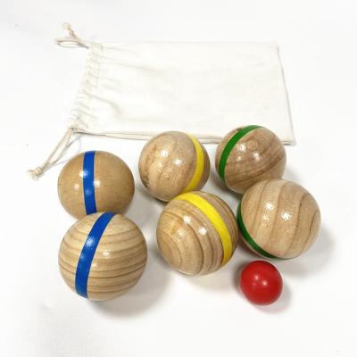 China High Quality Customized Color Wooden Indoor Game / Boule Outdoor Game Sets Bocce Ball Set Yard Game for sale