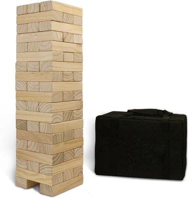 China Indoor Game/Giant Tower Wooden Crumbling Building Blocks Outdoor Game with Carry Case 160 x 40 x 25 mm Each Wooden Block 60pcs/set for sale