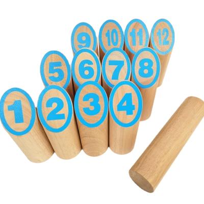 China Outdoor Wooden Indoor Rolling Game / Vintage Garden Bowling Game Outdoor Play Scatter Set Yard Throwing Games for sale