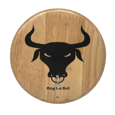 China Manufacturer Indoor Wooden Bull Hook Ring Toss Game For Fun Game /Outdoor Game for sale