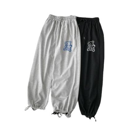 China Viable Women's Oversized Sweatpants 2021Harajuku Jogging Sports Pants Korea Fashion Bear Print Loose Cute Sport Sweatpants Casual Pants for sale