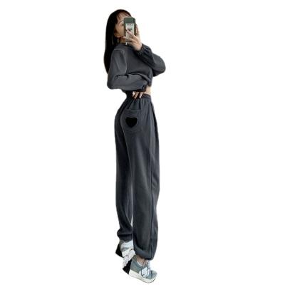 China Viable Fashion Korean Cotton Women's Sports Sweatpants Spring 2021 Jogging Track Pants Casual Trousers for sale