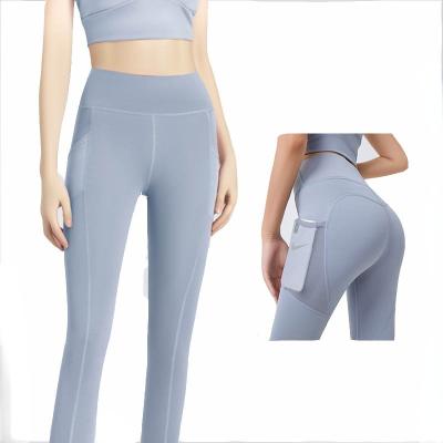 China Antibacterial Seamless Leggings Sports Fitness Running Yoga Pants Elastic Bodybuilding High Waist Booty Pantalones for sale