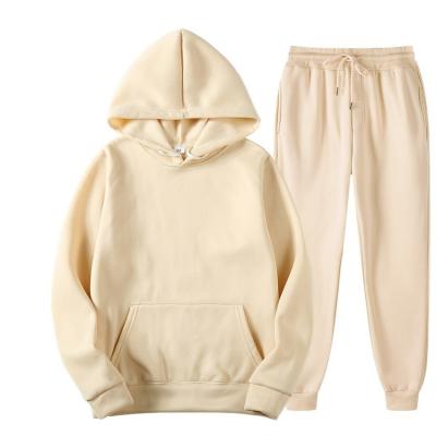 China Viable Fall And Winter Crop Hoodies Custom Logo Jogger Oversized Sweatpants Plain Man And Hoodie Set for sale